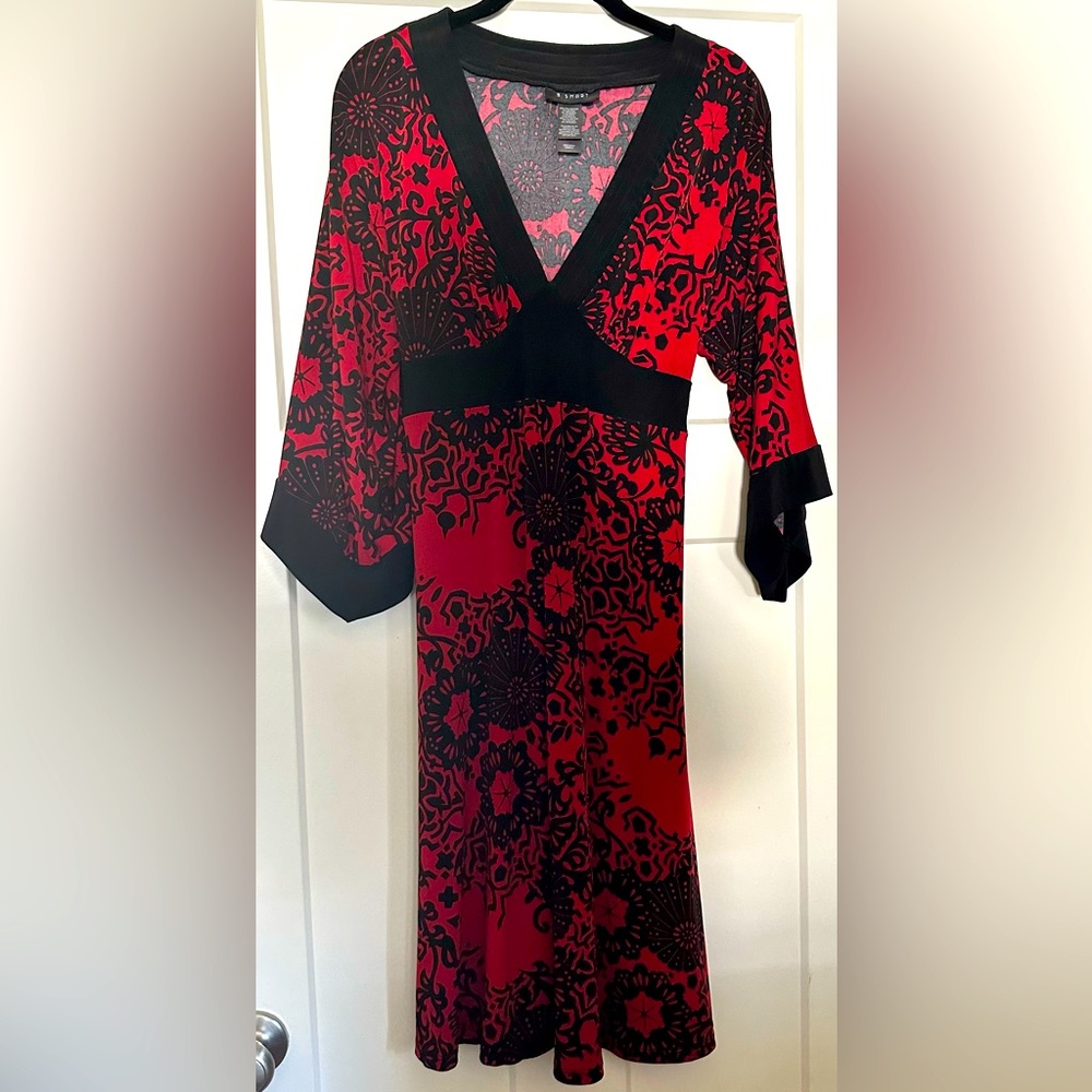 Red and black dress